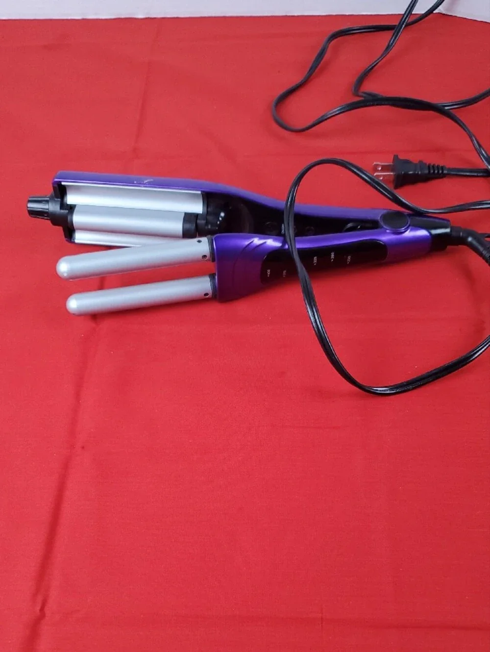 BedHead Purple 2-in-1 Crimper and Straightener Styling Iron